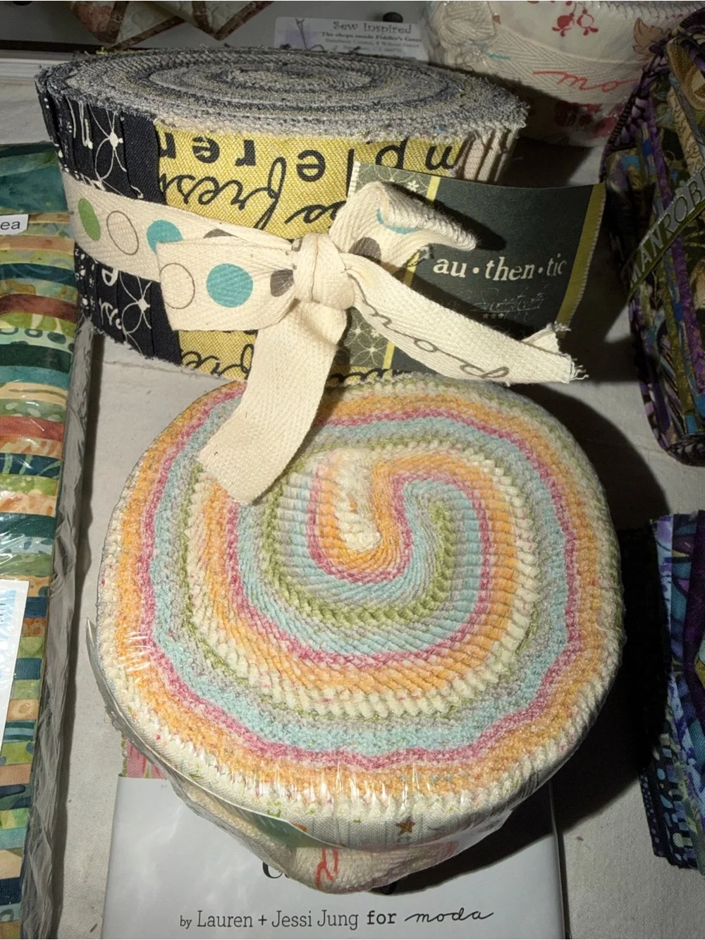 Moda Multicolor Jelly Roll and Fabric Bundles